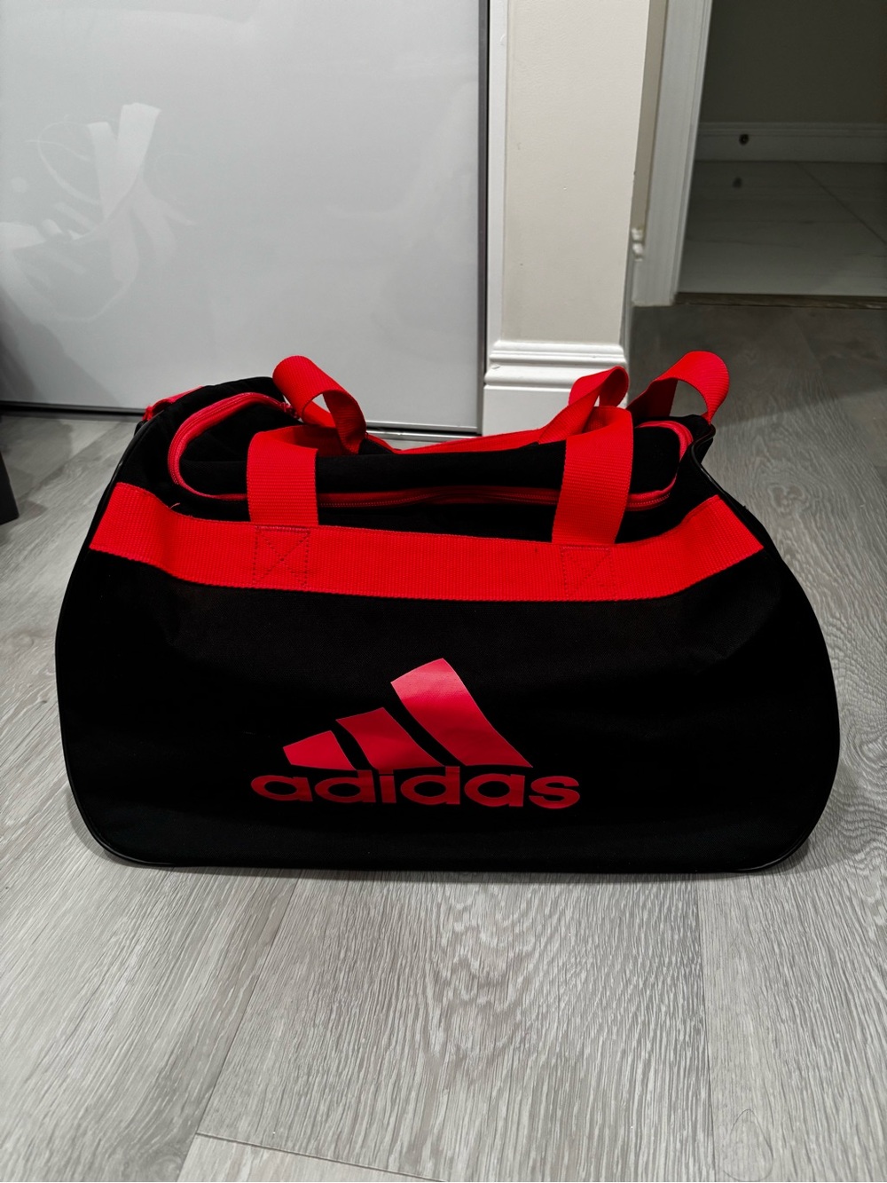 adidas Coral and black duffel Bag